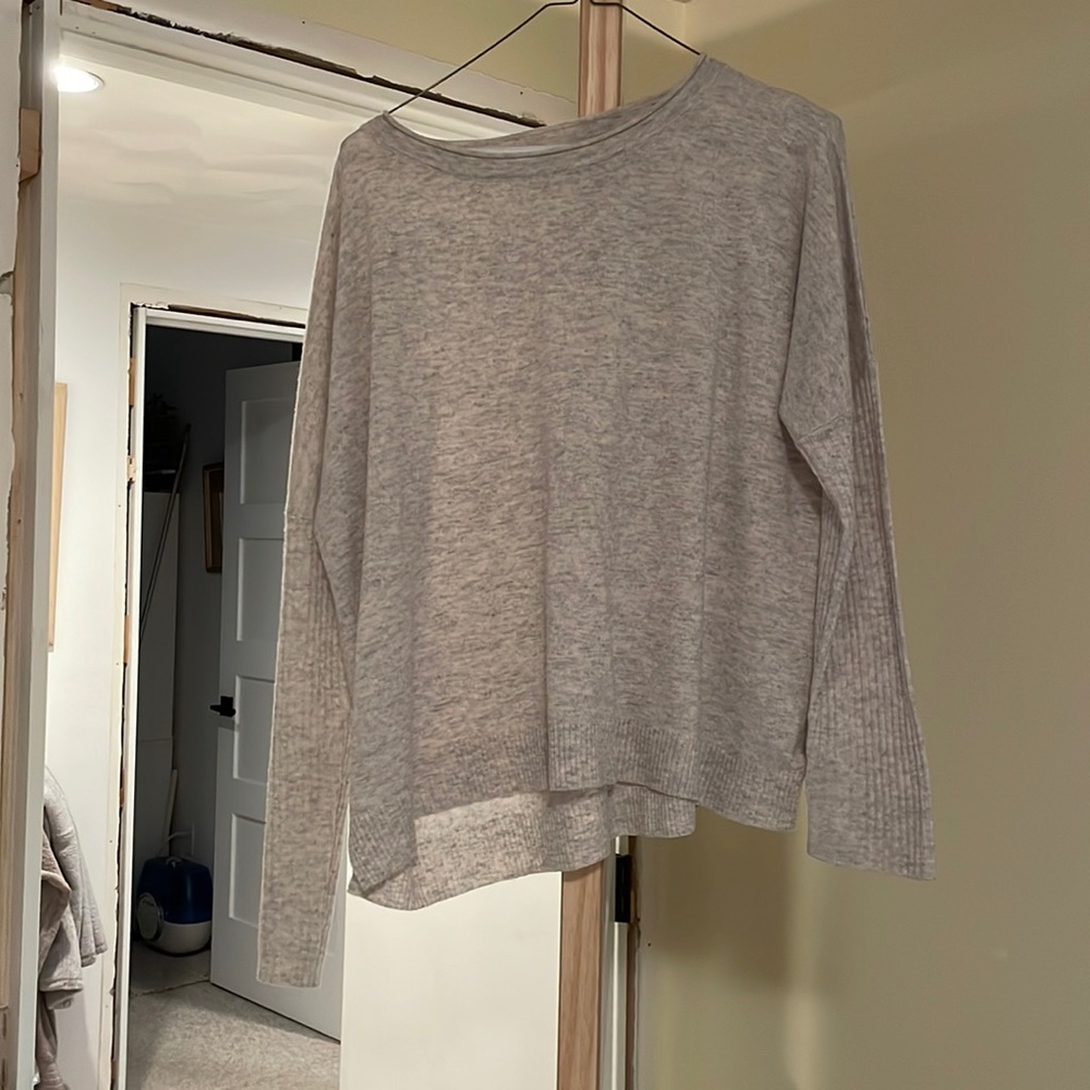 Brown Allen cashmere cream sweater